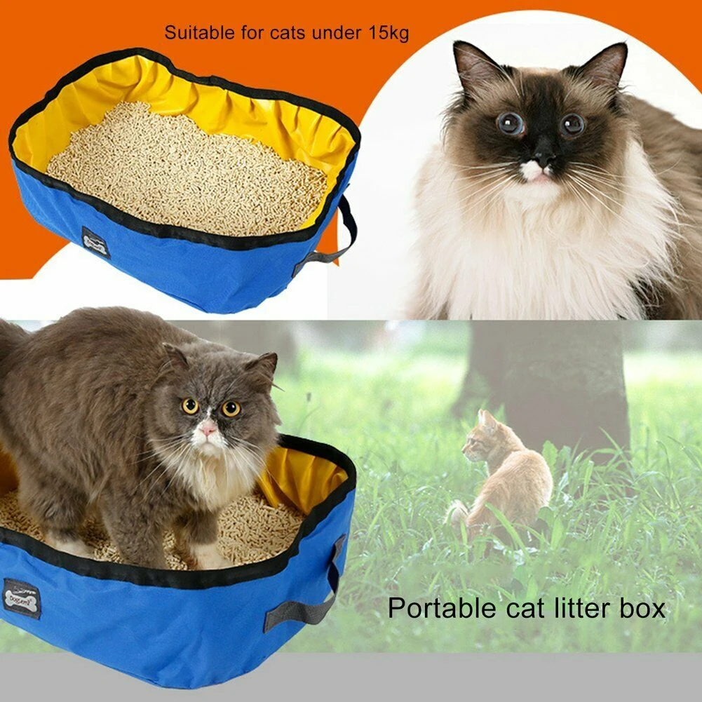Коробка для кошачьих туалетов, туалет, постельное белье для путешествий, дома, складной, для уличной уборки, для домашних животных, ткань Оксфорд, для ванной, песочница, защита от брызг