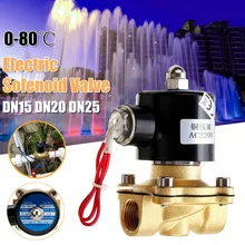 1/2 3/4 1 Inch 220V Electric Solenoid DN15 DN20 DN25 Valve Pneumatic Valve for Water Air Gas Brass Valve Air Valves