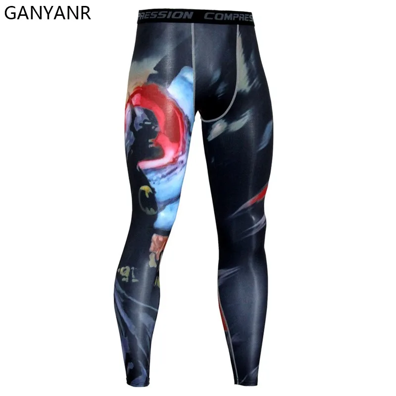 

GANYANR Compression Pants Sportswear Legging Men Running Tights Gym Sport Basketball Sexy Yoga Fitness Workout Track Winter Long