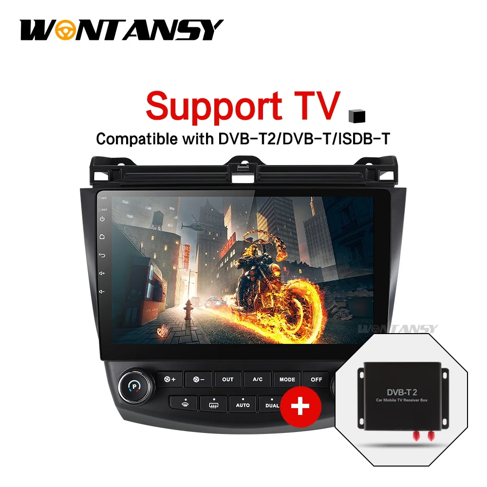 Excellent android 9.0 PX30 car dvd gps player for honda Honda Accord 7 2003-2007 with radio gps navigation support  steering wheel 3