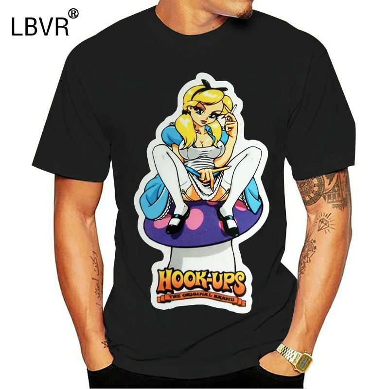 HOOK UPS - ALICE T SHIRT BLACK S M L JK INDUSTRIES редкая Новая страна чудес LTD | Женская одежда
