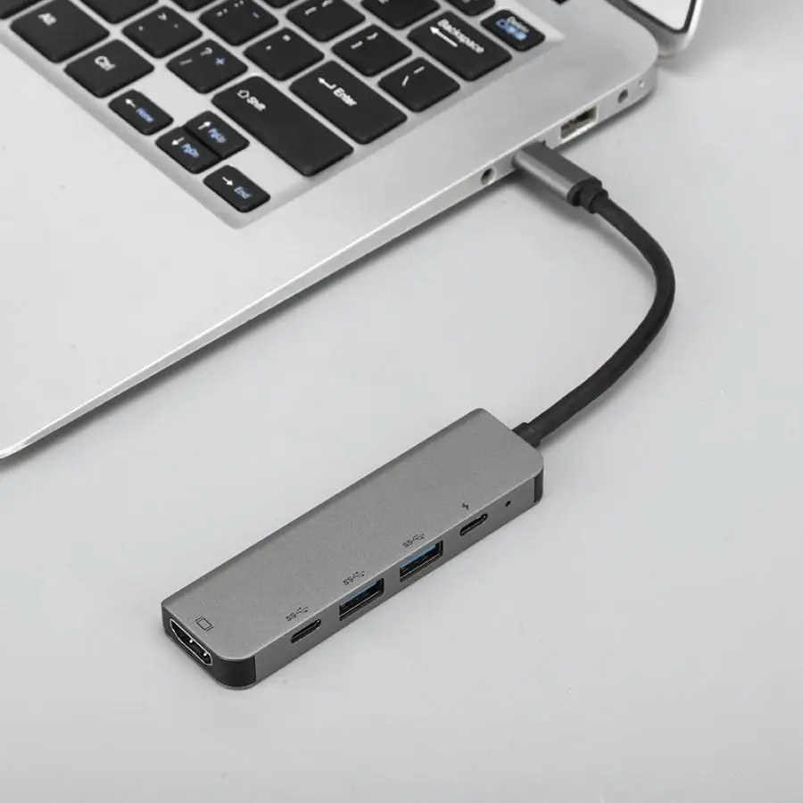 Тип-C концентратор usb 5 в 1 HDMI USB3.0 быстрой зарядки PD Тип тип-c док-станция USB хаб для MacBook/IPad Pro