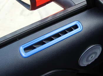 

For Ford Mustang 2015-2017 Accessories ABS Door Upper Air Outlet Frame Cover Trims 2 Pcs