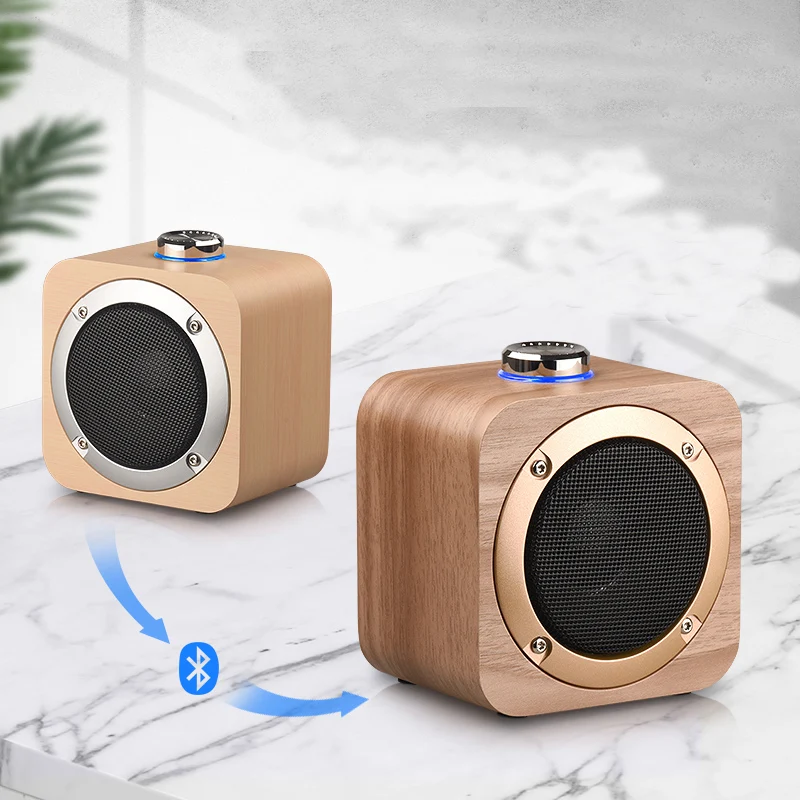 Деревянный беспроводной Bluetooth динамик мини Бас Сабвуфер телефон Tws Интернет домашний Открытый Портативный Аудио Телефон Универсальный