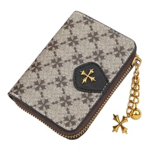 

Baellerry New Zipper Small Wallet Business Leather Wallet ID Credit Card Holder Name Cards Case Pocket Organizer Money Coin Bag