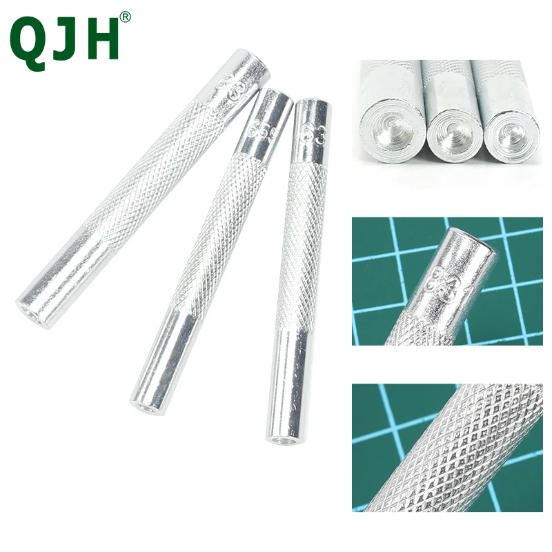 QJH 10pcs/set Round Leather Shape Hole Punch Kit Belt Hollow DIY Punch Set  Metal Cutter Tool 0.5-5mm for Watch Band Fabric