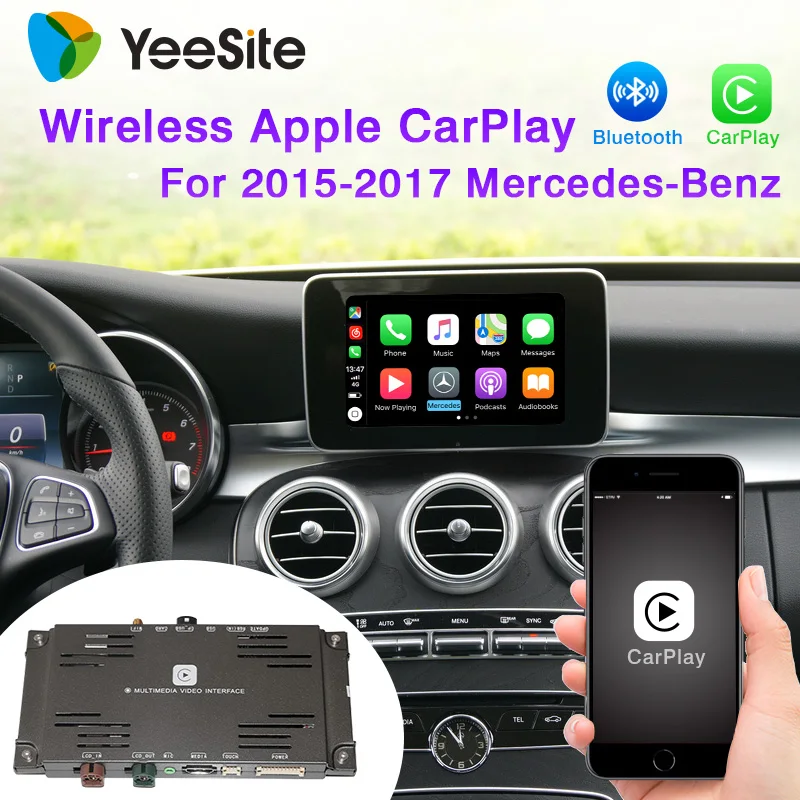 

Yeesite Wireless Apple CarPlay Retrofit for Mercedes 2015-2017 Car Play Support Rear Camera with Android Mirroring/Auto