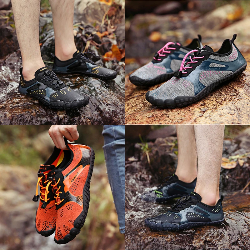 Человек Для женщин Aqua Socks износостойкий треккинг быстросохнущие пляжные тапочки