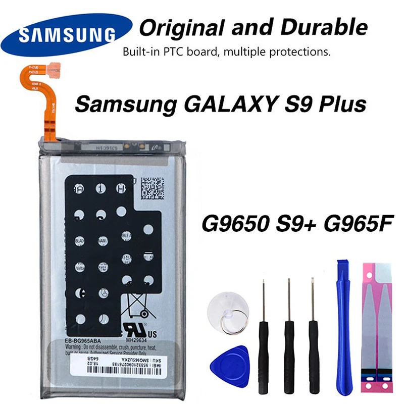 Оригинальная Аккумуляторная батарея Samsung GALAXY S9 Plus G9650 + G965F с оценкой 5 0/5 3500 мАч |