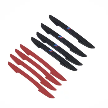 

4Pcs 3D Carbon Fiber Sporty Door Guards Bumper Stickers Decor For BMW Universal 0.7*5.9inch Fashion Decoration Auto Parts
