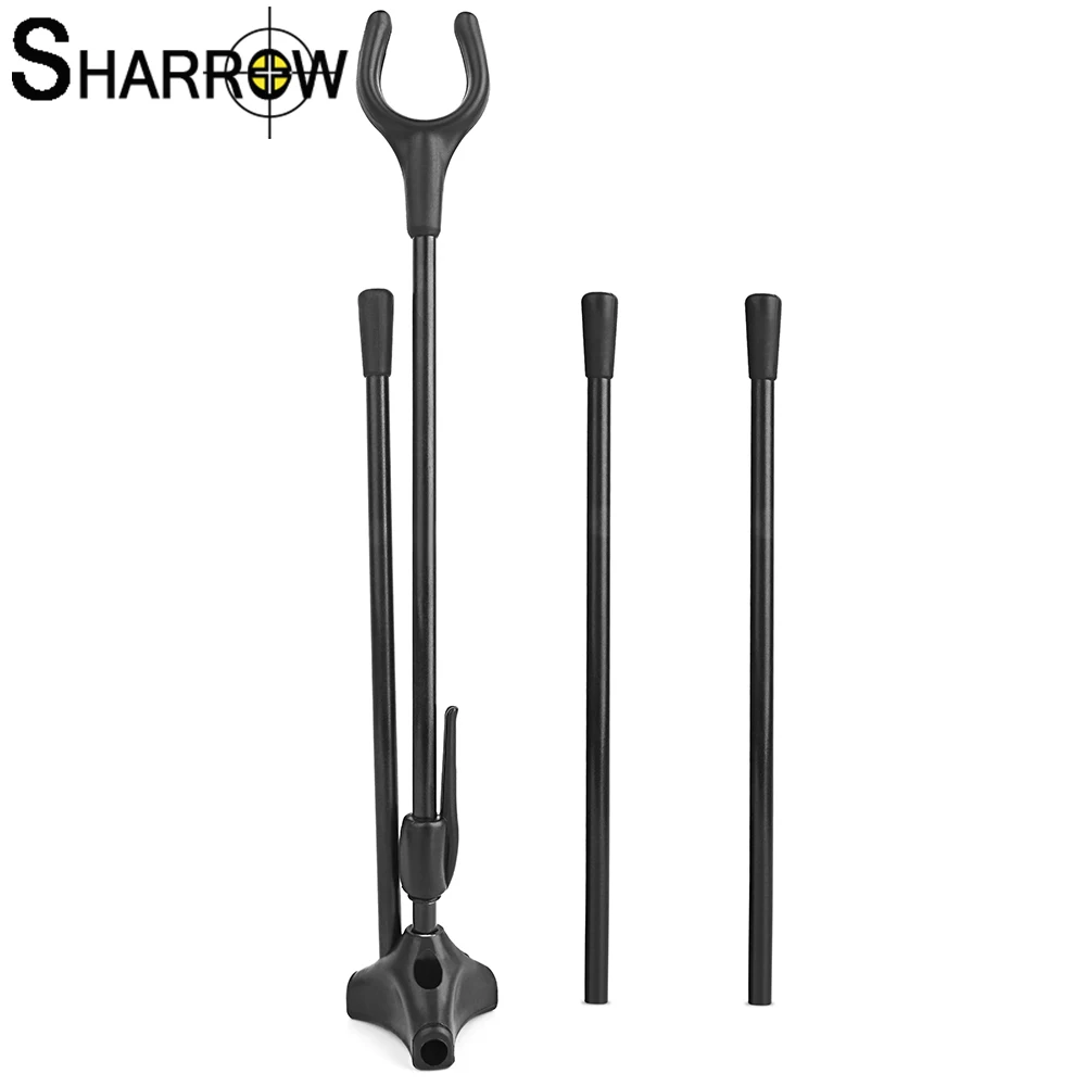 SHARROW ST-07 Foldable Recurve Bow Stand Fiberglass Recurve Bow Holder Bow  Support for Archery 