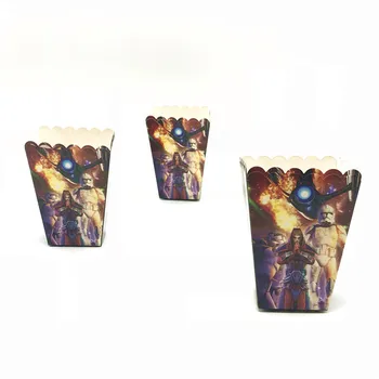 

12/24/36/48pcs/lot Star Wars Popcorn Boxes Star Wars Theme Birthday Party Decorations Baby Shower Star Wars Popcorn Case Supply