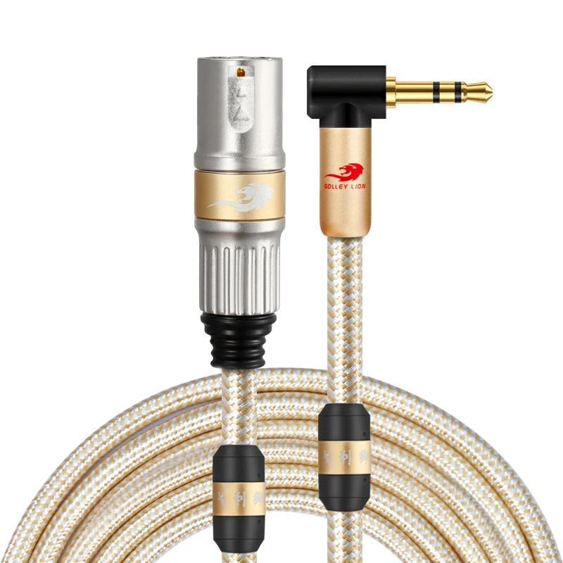 HiFi Mic Cable 1 8 Mini Jack 3 5mm to XLR 3 Pin Male Headphone PC Sound Card to Condenser Microphone Cable 1M 2M 3M 5M 8M 10M