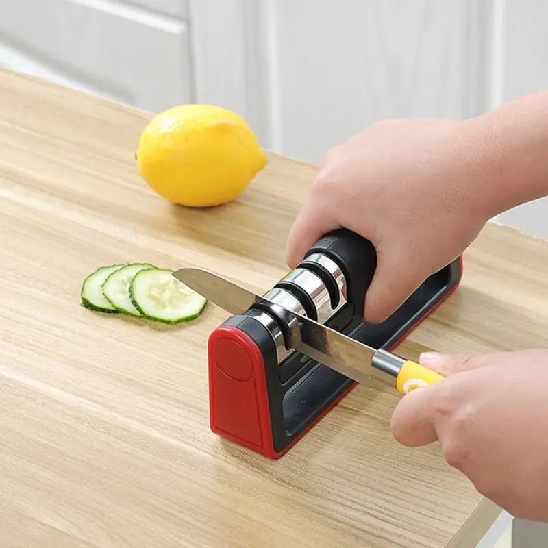 Double Groove Whetstone Ceramic Sharpener Tool Professional Sharpener Knife Tool Sharpening Stone Grinder Knives Whetstone