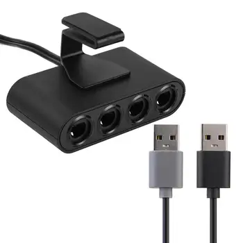 

3 in 1 GC Controllers USB Adapter 4 Ports GC Controllers USB Adapter Gamecube Controller Adapter Fit for Nintend Switch Wiiu/PC