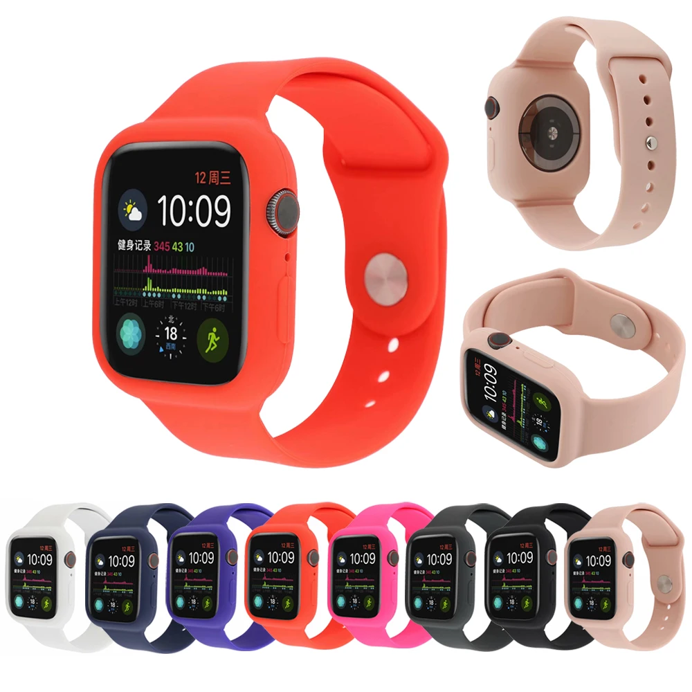 

38mm 42mm Sports Soft Silicone Strap For Apple Watch Band 3 2 1 Replacement Wrist Belt For iwatch Series 4 44mm 40mm Accessories
