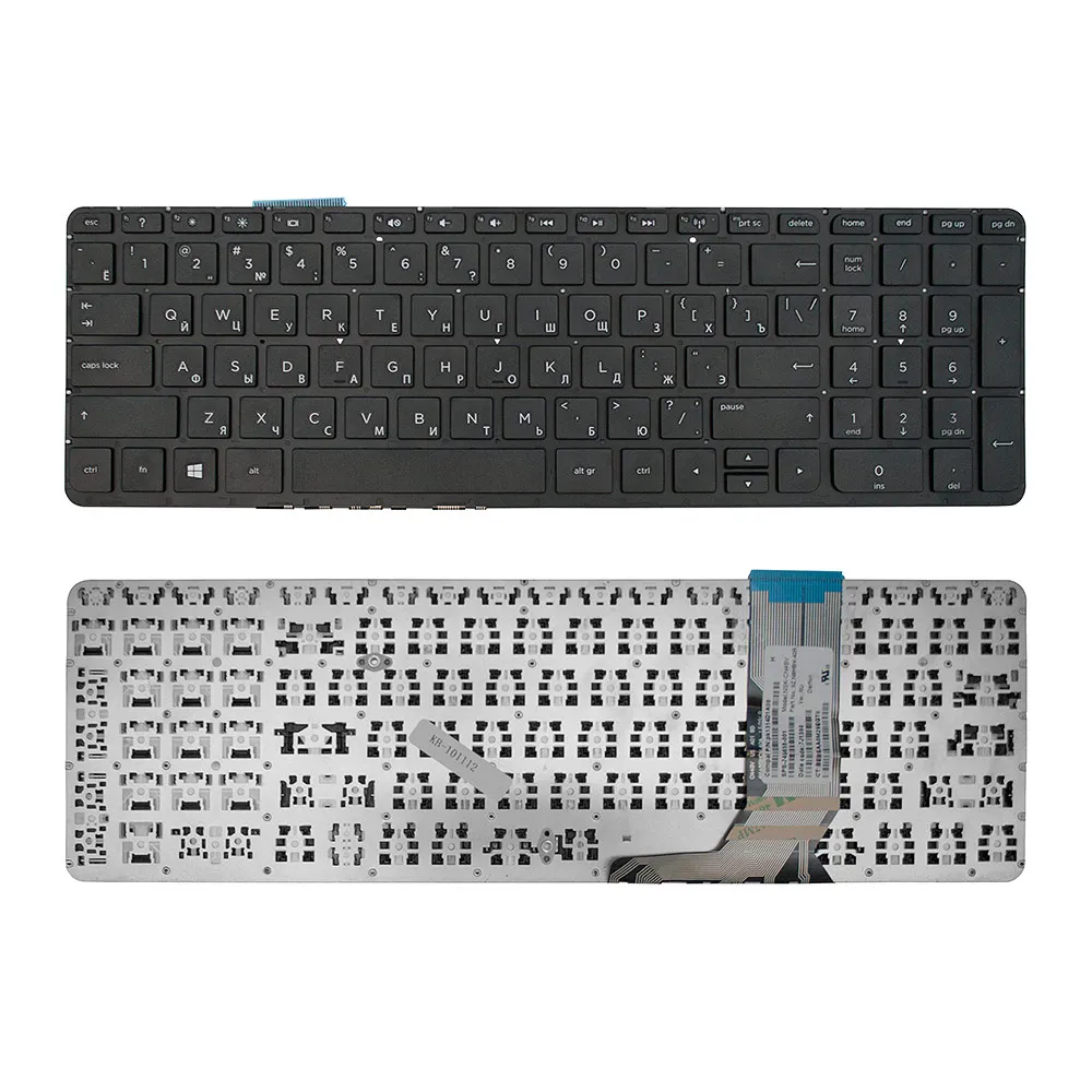 Клавиатура для ноутбука HP Envy 15-j000 17-j000 Series. Плоский Enter. Черная с рамкой. PN: 720244-251