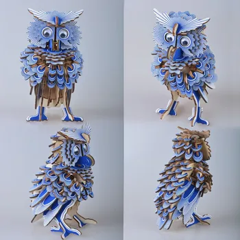 

Wooden puzzle 3D Owl puzzles DIY toys for children
