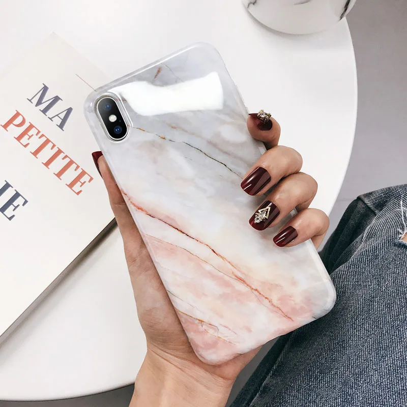 AC8060 IPWSOO IMD чехлы для телефонов с геометрической мраморной текстурой для iphone 11 Pro Max X XR XS Max силиконовый мягкий чехол для iphone 7 8 6 6s Plus - Цвет: AC8060