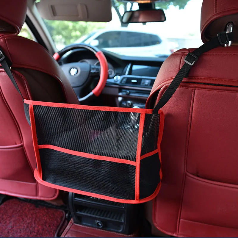 Car Seat Back Storage Bag Interior Auto Mesh Organizer Nets Multi