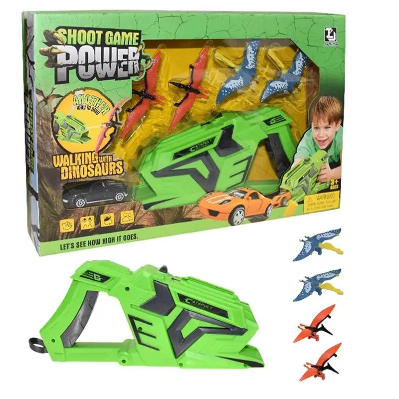 Children'S Foam Catapult Airplane Toy Set Car Model Dinosaur Launcher Shooting Game Flying Boy Birthday Gift | Игрушки и хобби