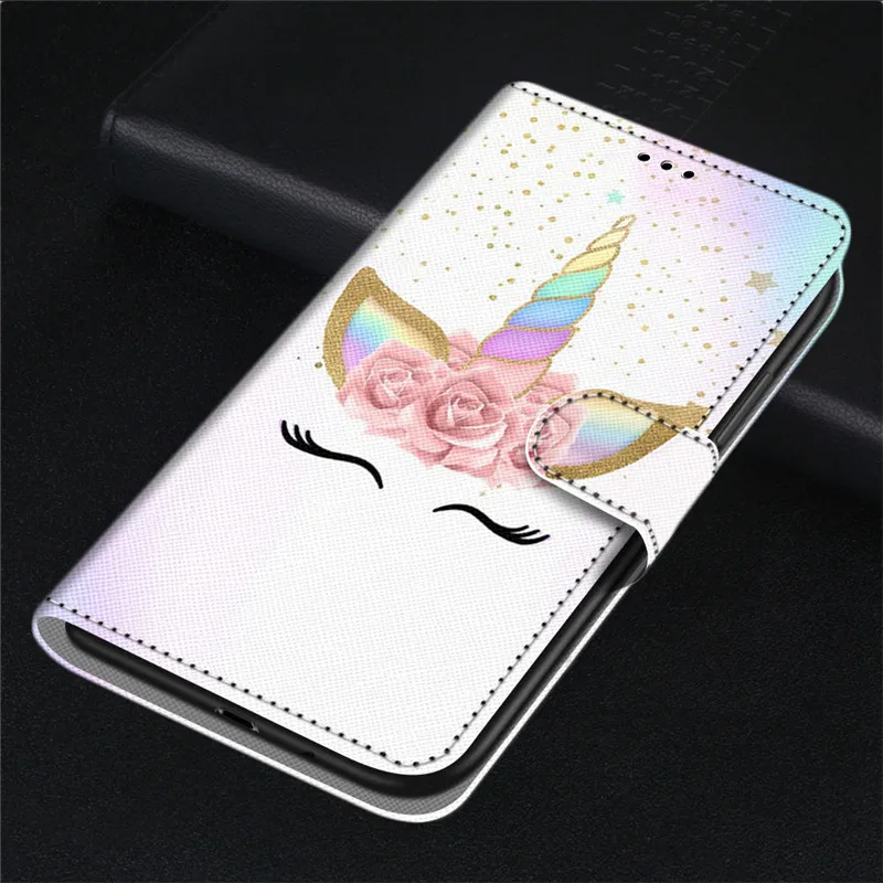 Leather Case on for Coque Huawei Y5 Lite 2018 DRA-LX5 DRA LX2 L21 Magnet Flip Wallet Cover huawei Y6 Y7 2018 2019 Y5 2019 Case cell phone lanyard pouch