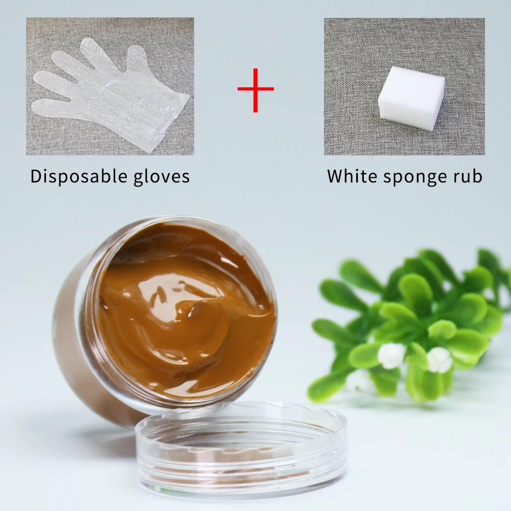 Light Brown Shoe Cream Leather Paint Coloring for Bag Sofa Seat Scratch 30ml Leather Dye Repair Restoration Color Change Paint