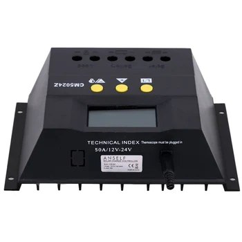 

New 12V/24V 50A Auto Solar Regulator Solar Charger Controllers LCD Display Solar Battery Charge Controller PWM Charging for Ligh