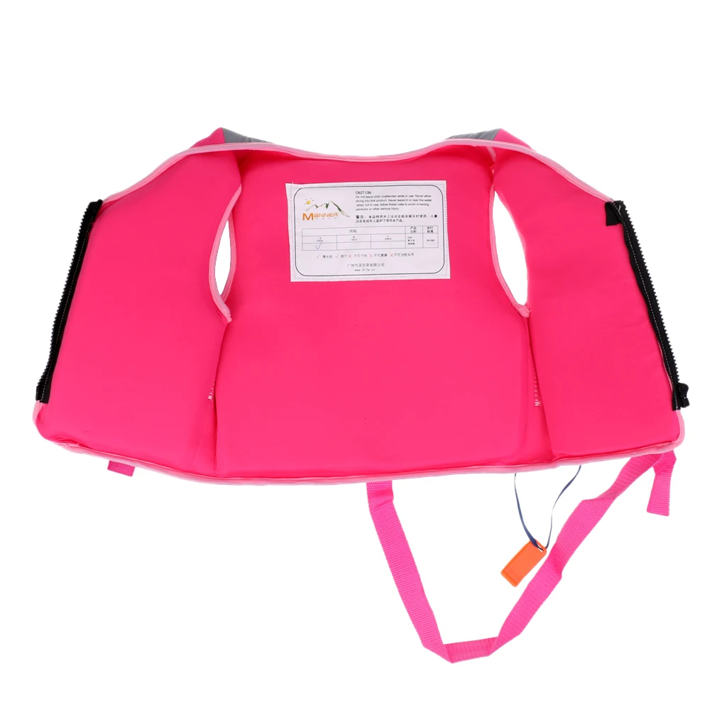 Pink/Blue 33-55lbs Weight Kids Buoyancy Life Jackets Vest with Whistle & Reflective Strip for Water Sports Swimming Boating