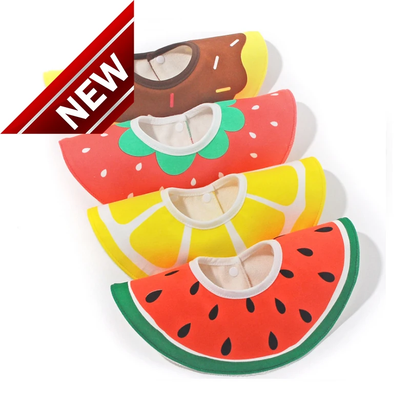 

0-3 Years Old Baby Snoring Cloth Feeding Baby 360 Degree Bib Cute Fruit Cartoon Pattern Children's Waterproof Saliva Towel Cotto