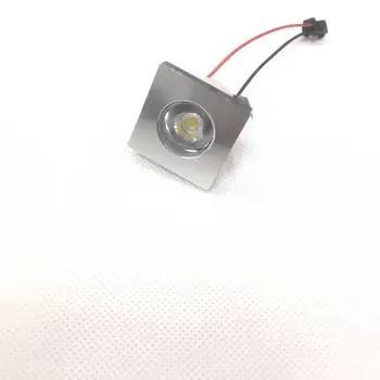 

hot sell silver square lamp 30mm 1pcs/lot Bright Recessed Led Downlight Cob 1w Spot Light Decoration Ceiling Lamp Ac 110v 220v