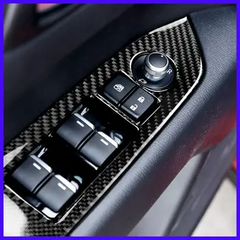 

Car Window lift armrest cover sticker ForMazda CX-5 CX5 2017-2018 carbon fiber Windows Control Panel sticker car styling 4pcs