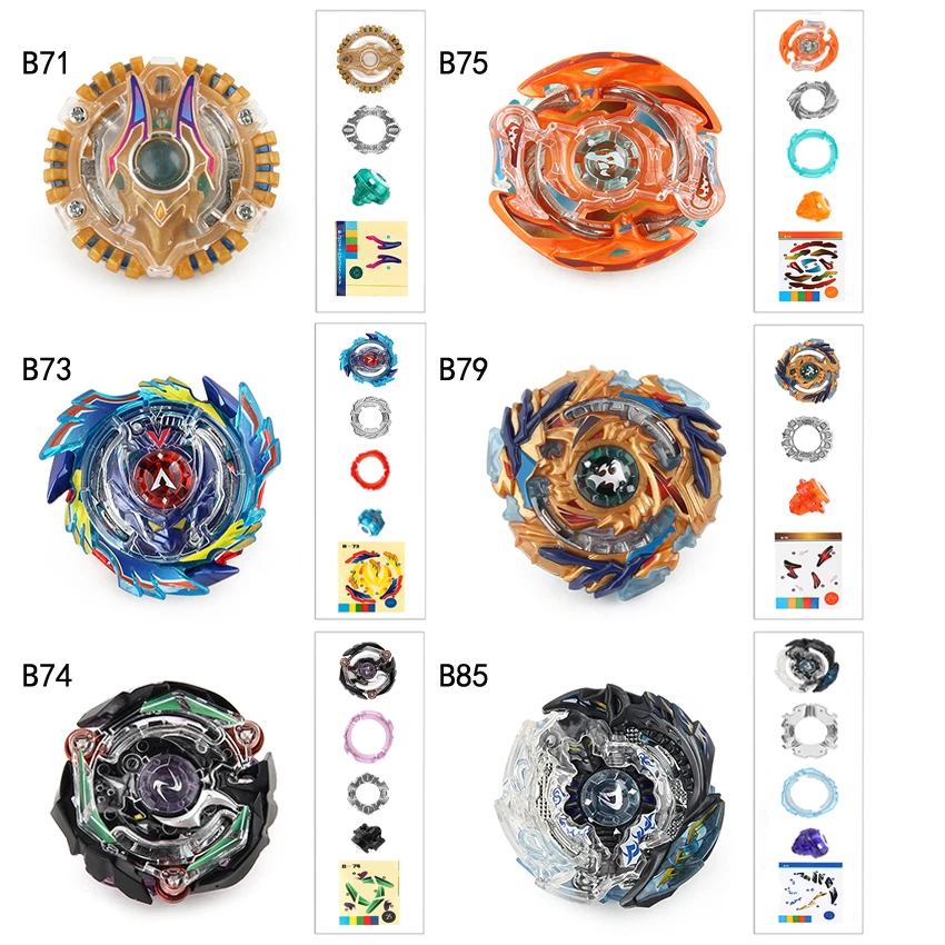 Набор пусковых устройств Bey blades Toys Arena Bay blades Toupie Metal Burst God spinning top подарки для детей - Цвет: 6pcs gyro