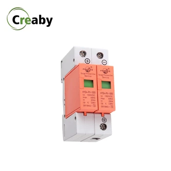 

DC 1000V 20KA~40KA 2P SPD House Surge Protector Protective Arrester Device Din rail Lightning Protection