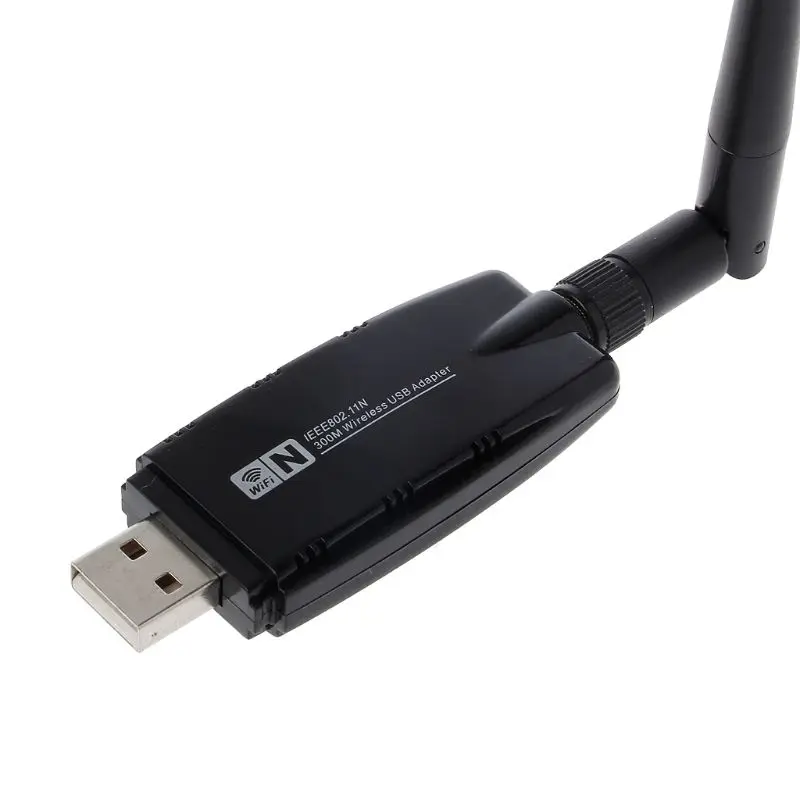 300 Мбит/с беспроводная сетевая карта RTL8192 USB WiFi адаптер 802.11n Wi-Fi приемник AP 2dBi антенна для ПК Windows Linux MAC