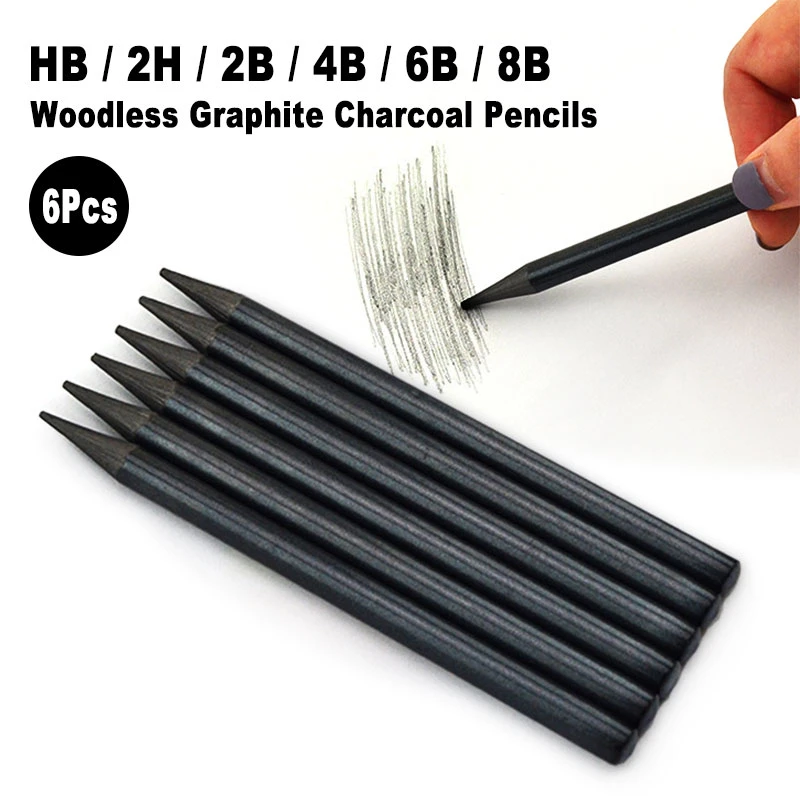 6pcs Set Professional Woodless Graphite Charcoal Pencils Hb 2h 2b 4b 6b 8b For Artist Art Sketching Drawing Stationery Sketch Charcoal Pencils Aliexpress 6pcs Set Professional Woodless Graphite Charcoal Pencils Hb 2h 2b 4b 6b 8b For Artist Art Sketching Drawing Stationery Sketch Charcoal Pencils Aliexpress