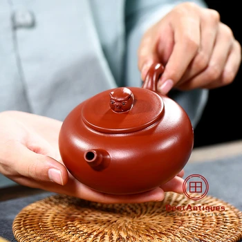 

Yixing Zisha Teapot Purple Clay Teapots Handmade Dahongpao Fuzhu 280cc