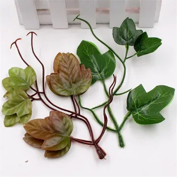 

100Pcs Fake Green Leaf 6.3" Length Simulation Greenery for Wedding Home Accessories Photography Prop Artificial Plant