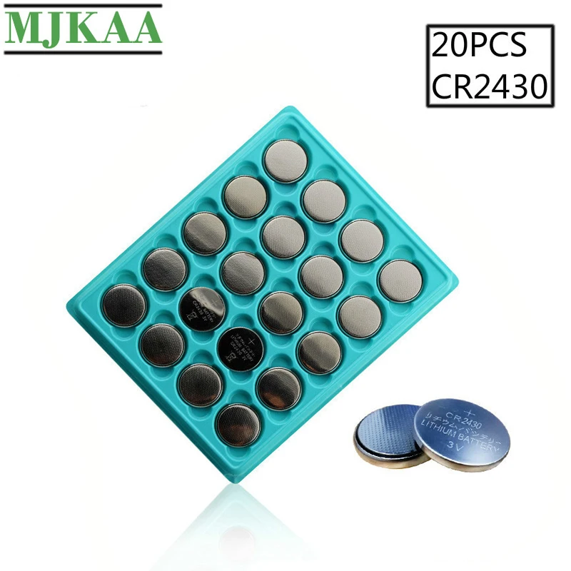 MJKAA 20 шт CR2430 кнопочные батареи для монет литиевая батарея 3В CR 2430 DL2430 BR2430 KL2430 часов