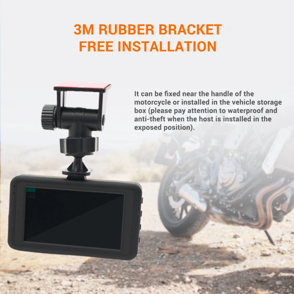 MT21 мотоцикл dvr монитор Dash Cam HD 720P+ 480P Передняя камера заднего вида водонепроницаемый мотоцикл черный рекордер Видео коробка