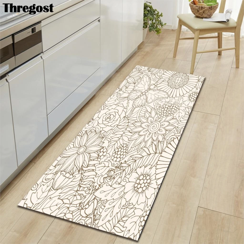 Geometric Printed Non Slip Door Mat Kitchen Mats Microfiber Long Bathroom Rug Welcome Doormat Kitchen Rugs Washable Room Mat Mat Aliexpress