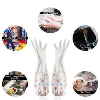 

3pc Gloves Latex Free Kitchen Cleaning Gloves Household Waterproof Dishwashing Industrial Food Safety X#2