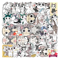 Autocollants chat fromage dessin animé, mignon, créatif, privé, pour bagages, voiture, carnet de notes, vente en gros, 10/30/50 pièces 