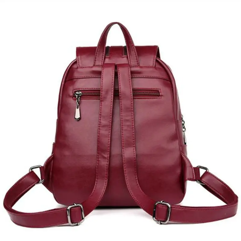 Повседневный женский рюкзак с двойной молнией, вместительная школьная сумка для девочек, брендовая кожаная сумка через плечо, женская сумка, рюкзак для путешествий