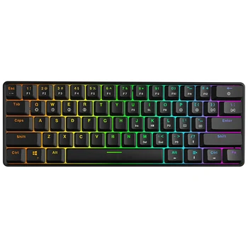 

Mechanical Keyboard, 61 Keys Optical Switch Multi-color RGB LED Backlit Wired Gaming Keyboard, IP67 Waterproof Wrist Rest,