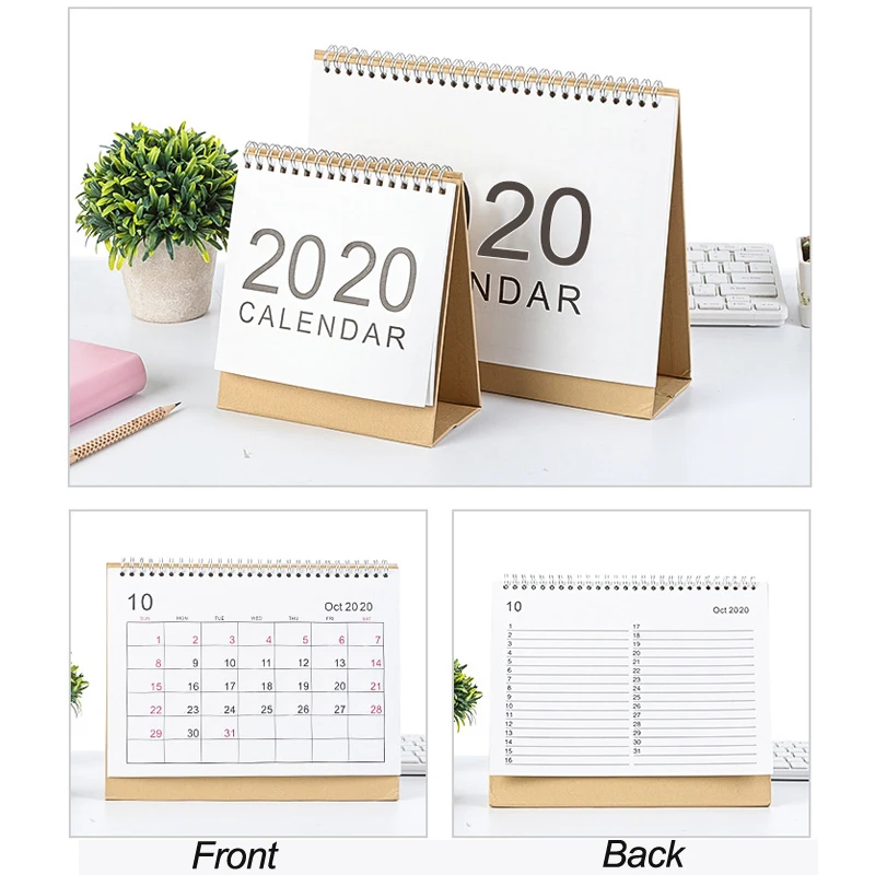 2020 Desk Top Flip Calendar Week To View Stand Up Office Home Planner New Figurines Miniatures Aliexpress 2020 Desk Top Flip Calendar Week To