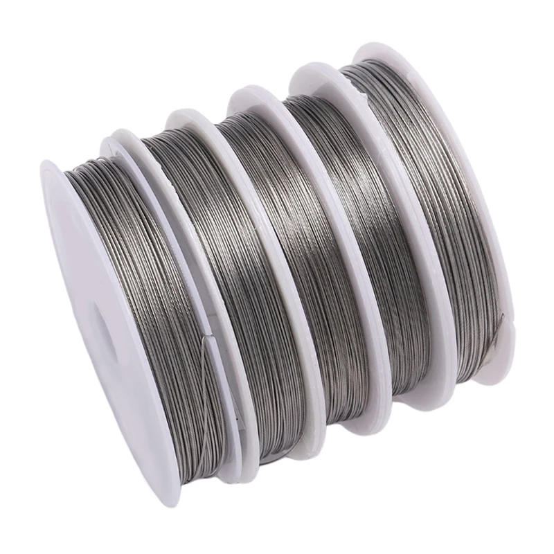 Stainless Steel Wire for DIY Jewelry Making 0.3/0.35/0.38/0.45/0.5/0.6/0.7/0.8mm Never Fade Wire Cord Line Handmade
