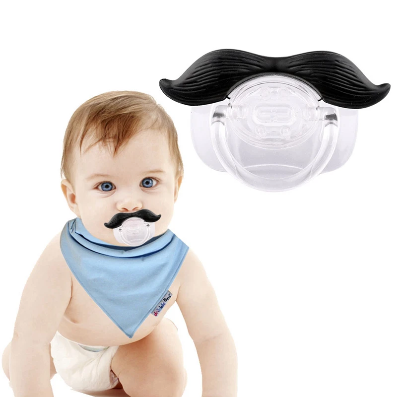 baby moustache dummy