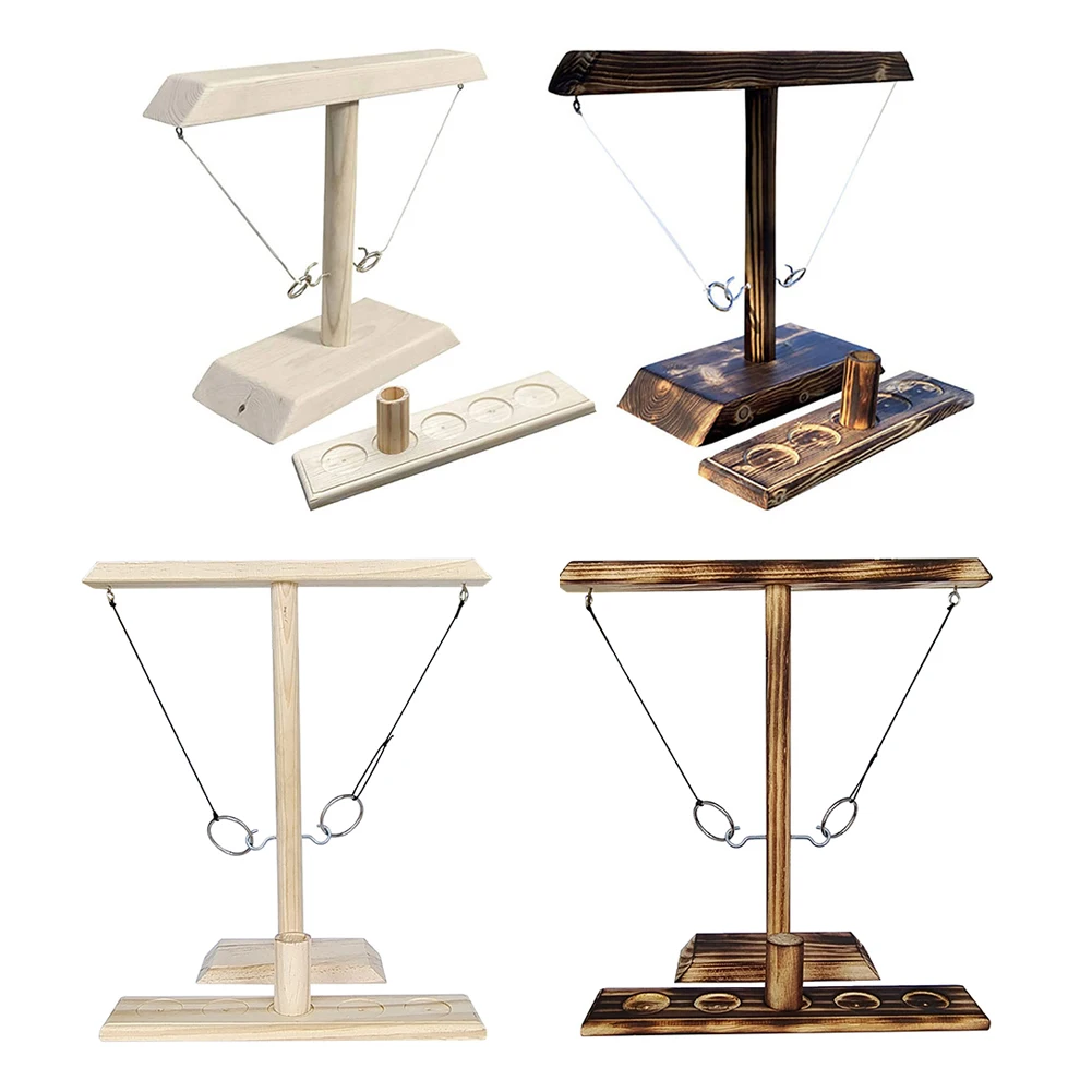 Outdoor Drinking Game Toy Wooden Ring Toss Hook Toss Children Adult Party Home Game For Adults