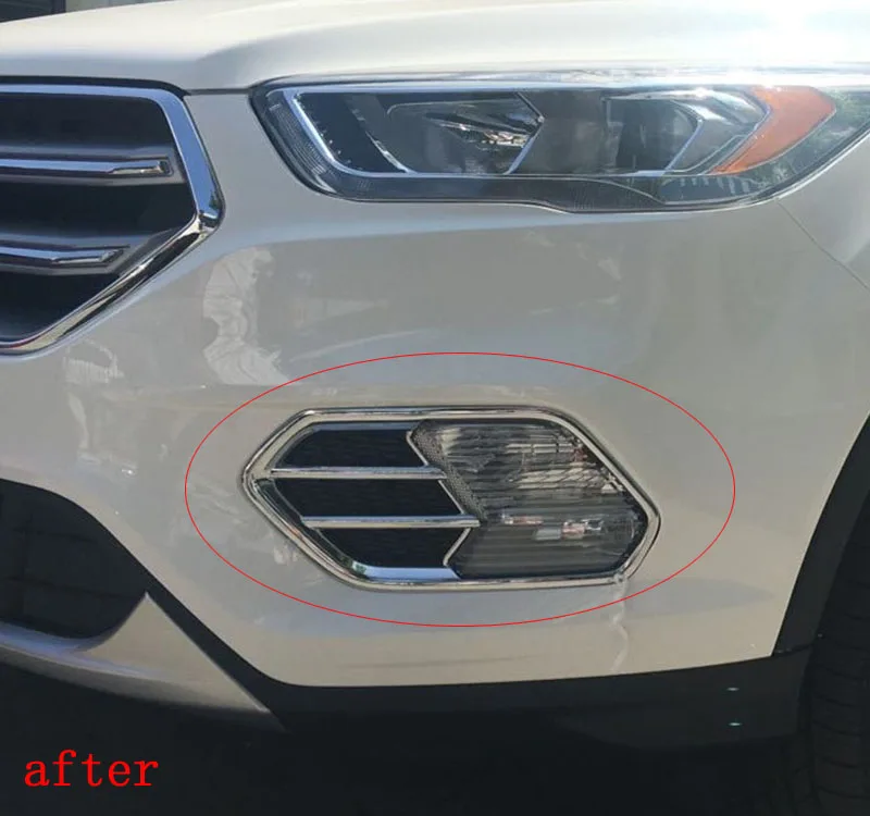 Подходит для Ford Escape Kuga 2017 аксессуары салона автомобиля передняя противотуманная